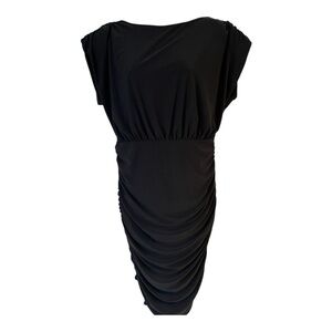 White House‎ Black Market Outlet Black Ruched Back Sleeveless Sheath Dress NWT M